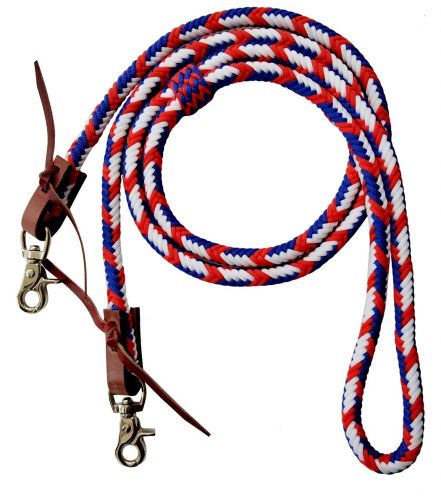 8ft Braided Nylon Barrel Reins