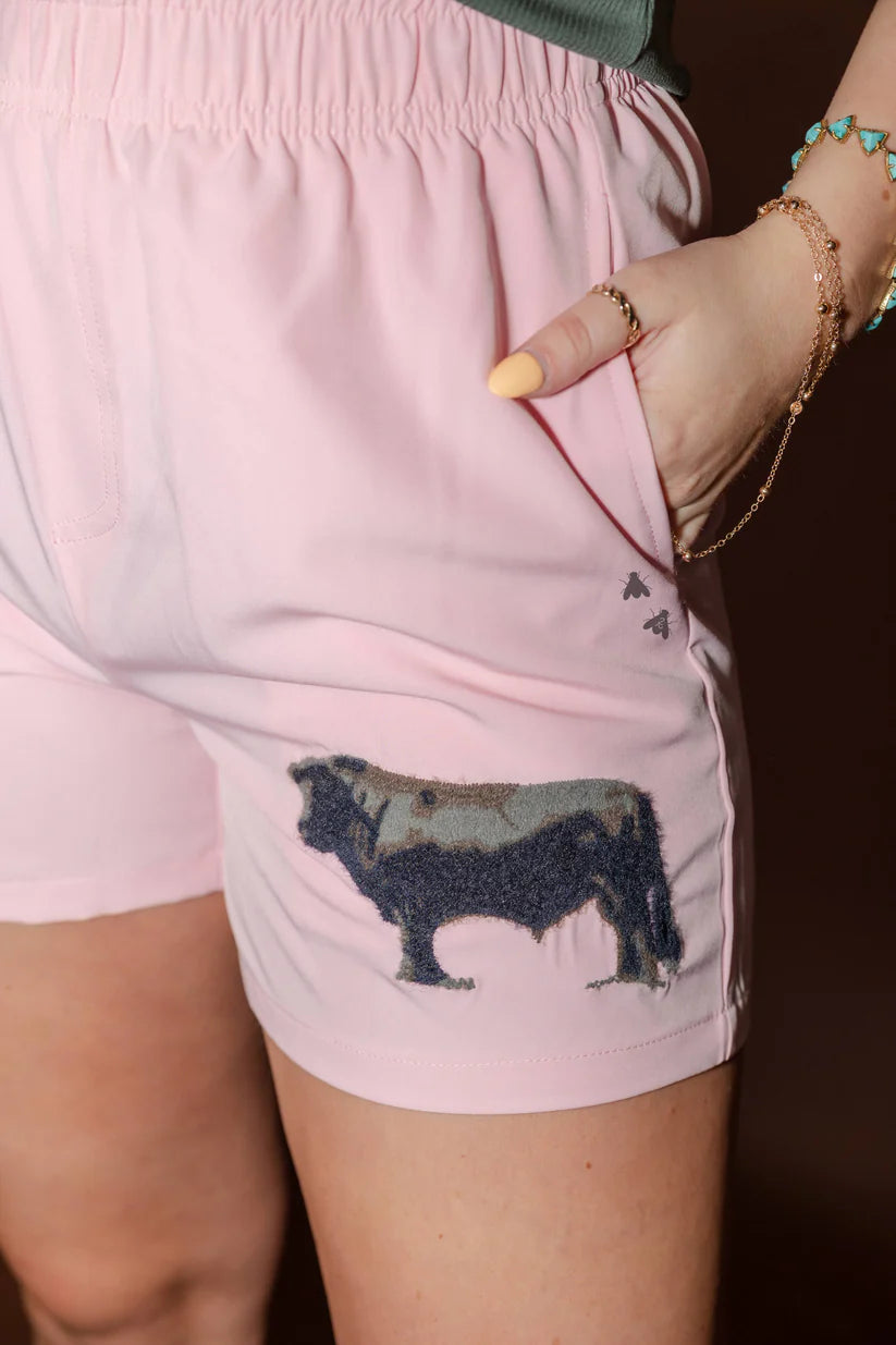 Cattle Club Shorts Pink - Angus By 2Fly