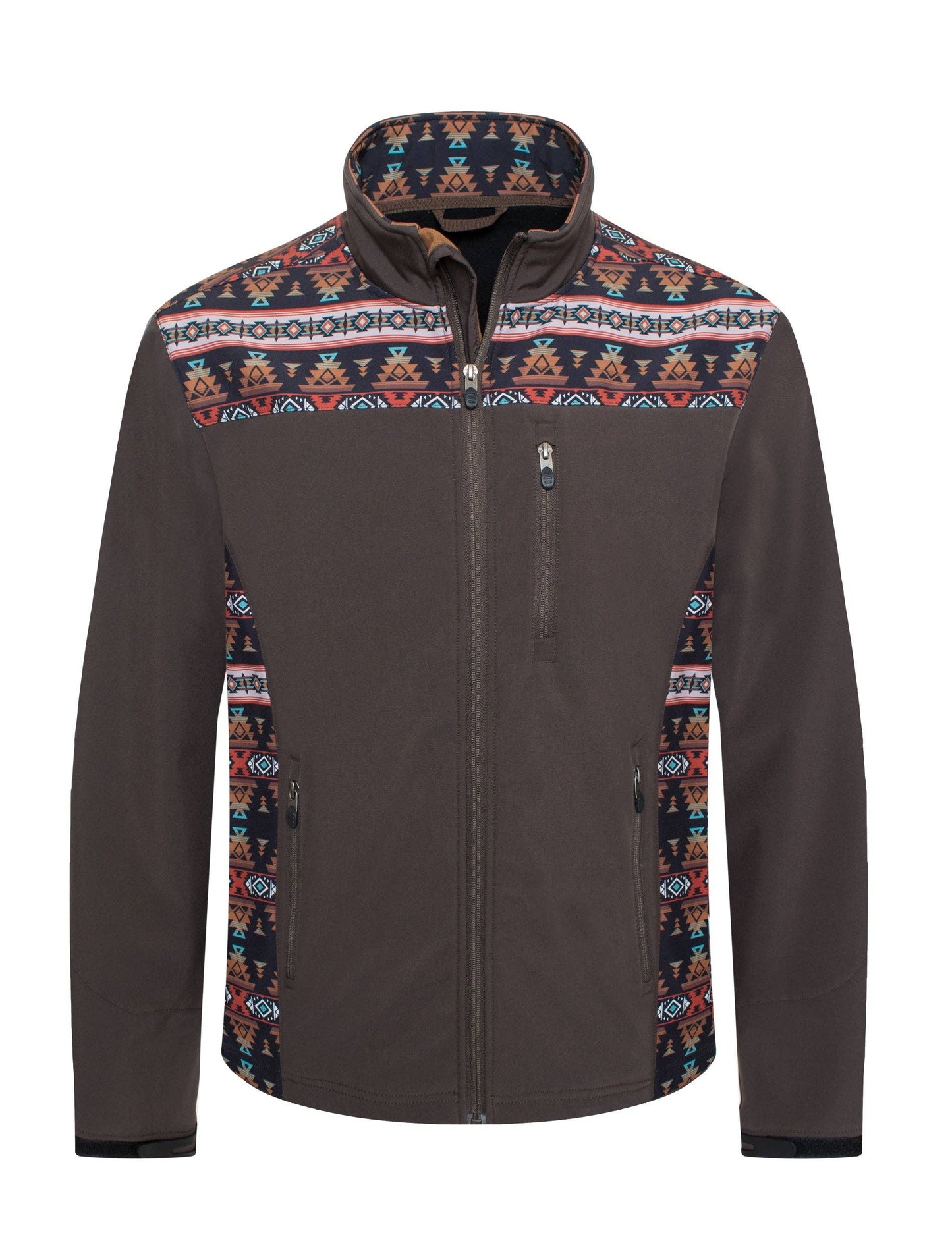 Brown/Rust Aztec Print Jacket By Rodeo Clothing