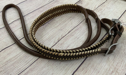 Rawhide Whip Stitch Roping Reins