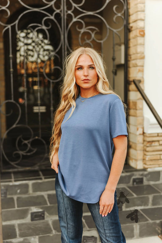 Cloud Basic Free Tee Denim By 2Fly