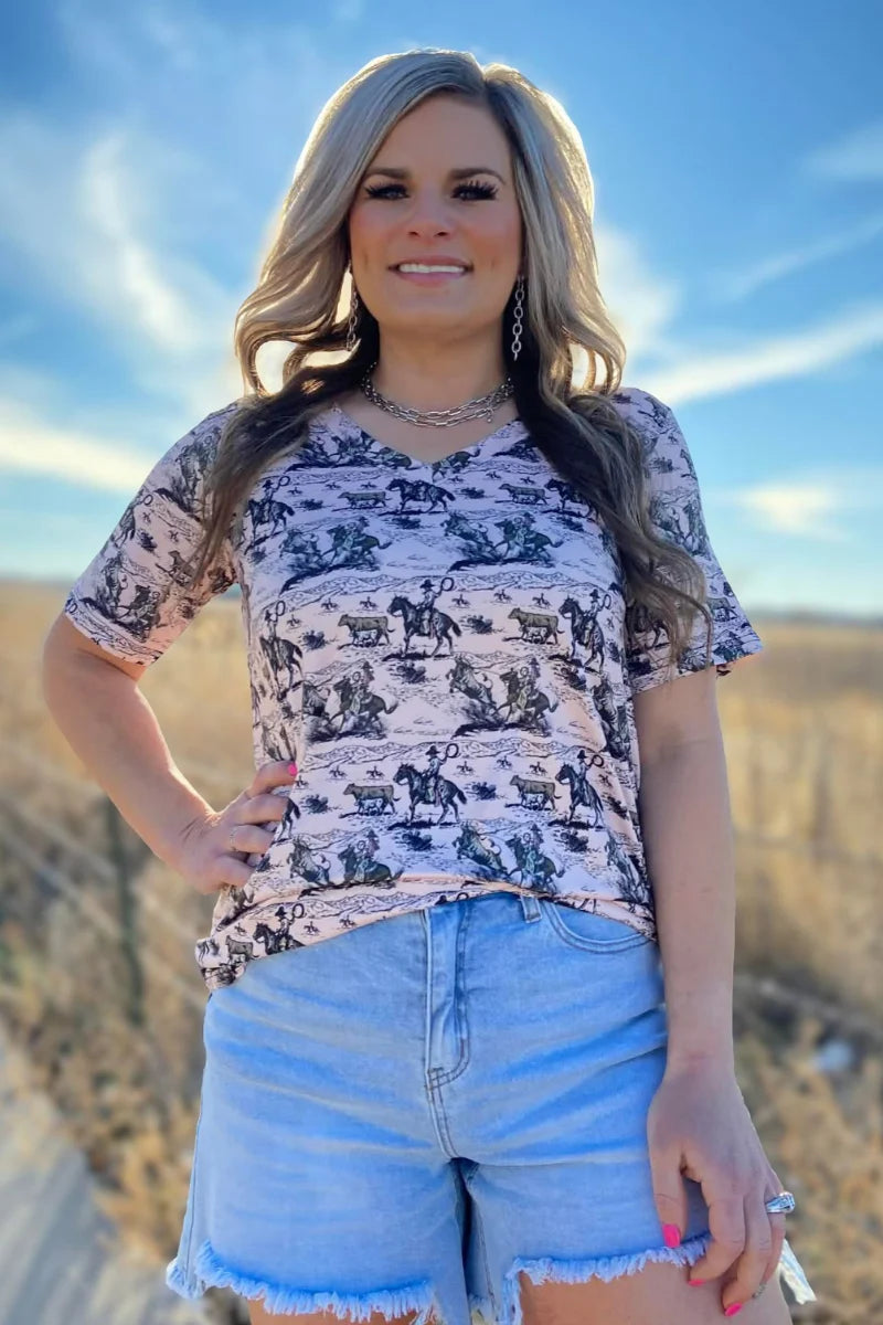 Day Workin Top- Blush By Sterling Kreek