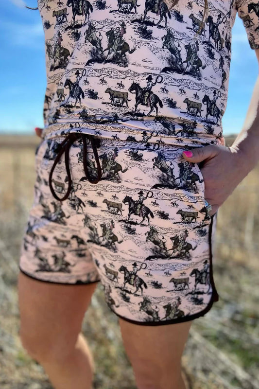 Day Workin Shorts- Blush By Sterling Kreek