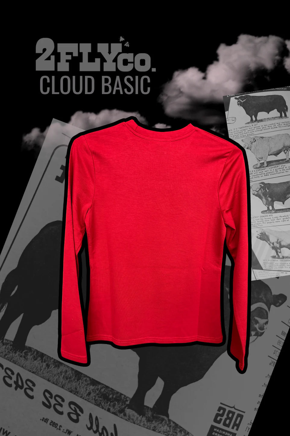 Cloud Basic Long Sleeve-Rojo By 2Fly