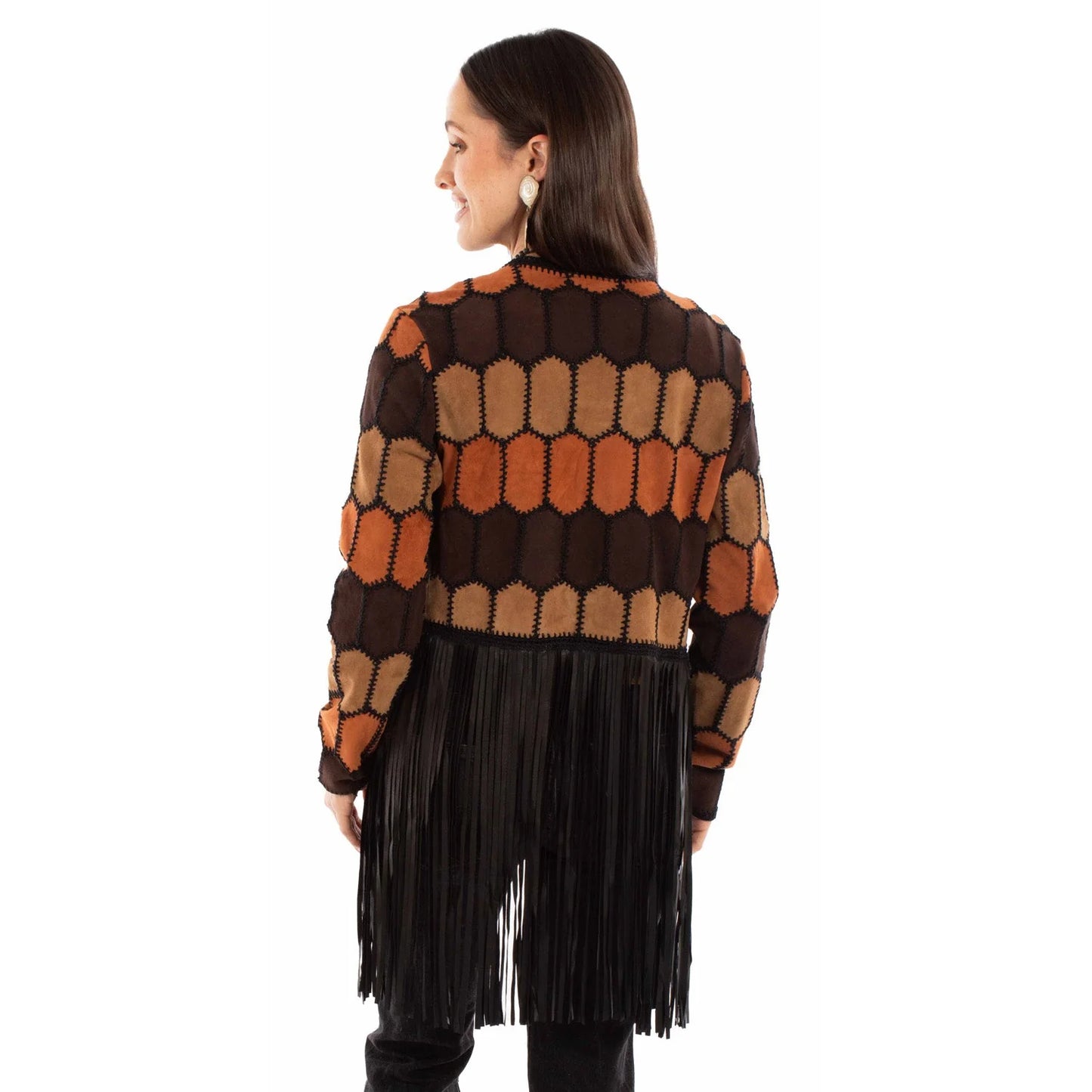 Patch Multi-color Leather Jacket By Scully