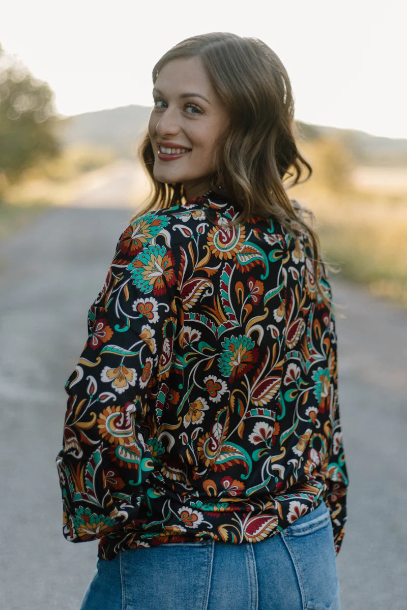 Painted Paisley Top By Sterling Kreek