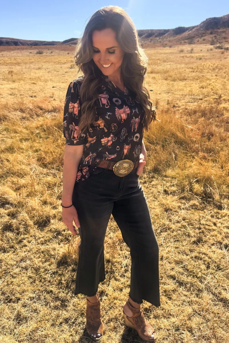 Saddle Room Top By Sterling Kreek