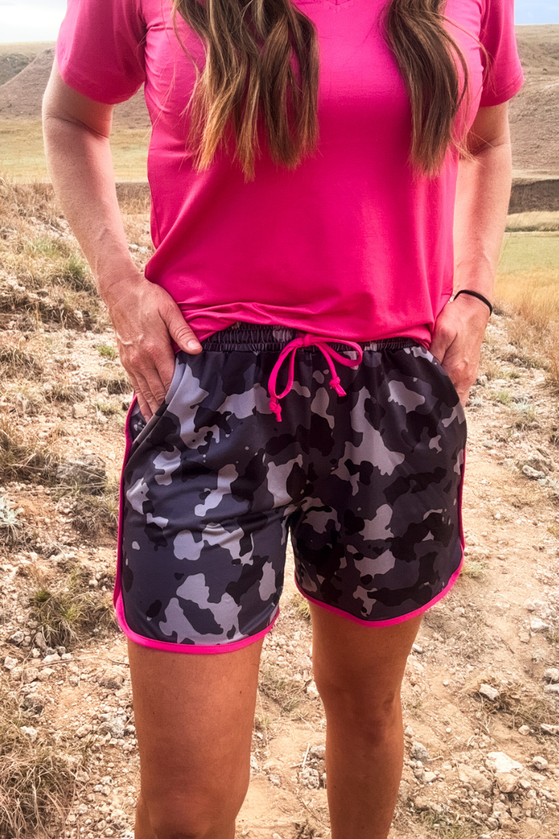 In Plain Sight Camo Shorts Long by Sterling Kreek