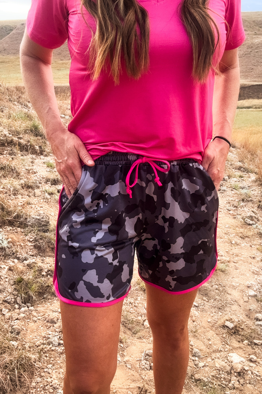 In Plain Sight Camo Shorts Long by Sterling Kreek