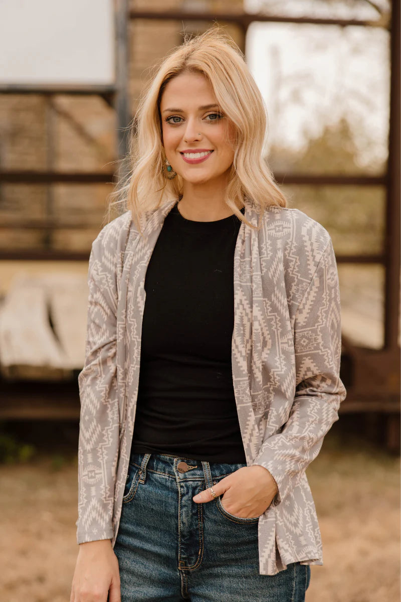 Smoke Over Sand Cardigan By Sterling Kreek