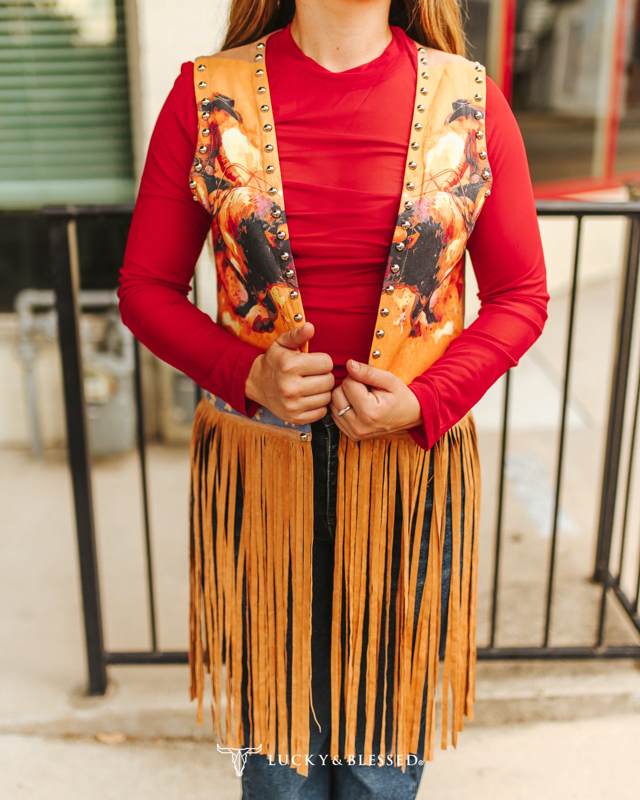 Red Solid LS Stretch Mesh Top By L&B