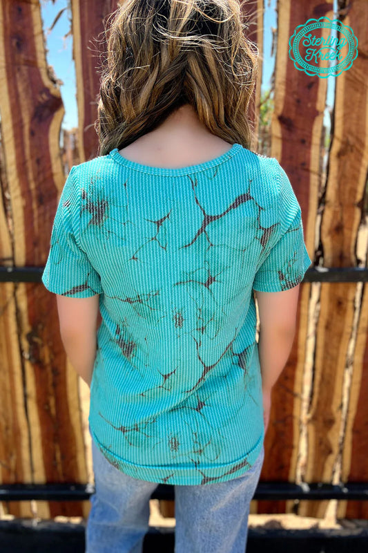 Turquoise Herd V-Neck By Sterling Kreek