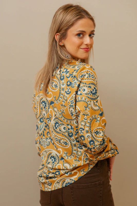 Bandana Honey Button Up By Sterling Kreek