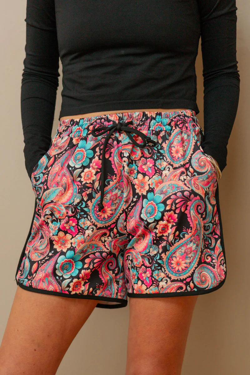 Midnight Bloom Long Shorts By Sterling Kreek