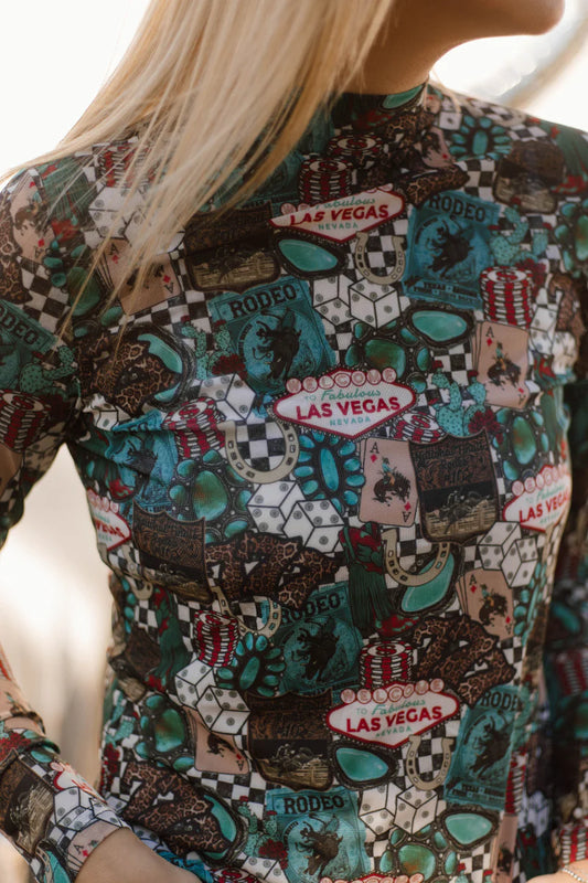 Viva Las Cowgirl Mesh Top By Sterling Kreek