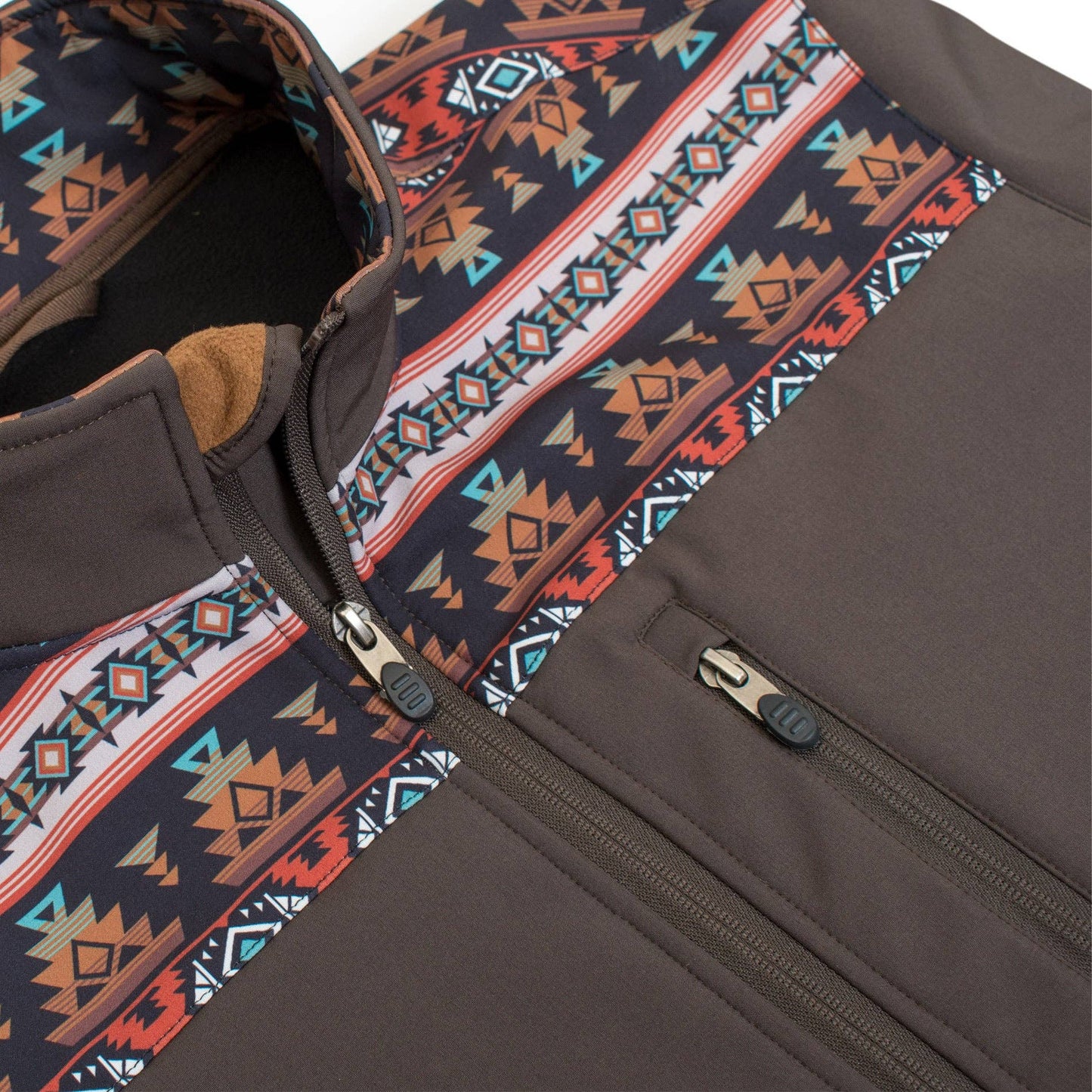 Brown/Rust Aztec Print Jacket By Rodeo Clothing