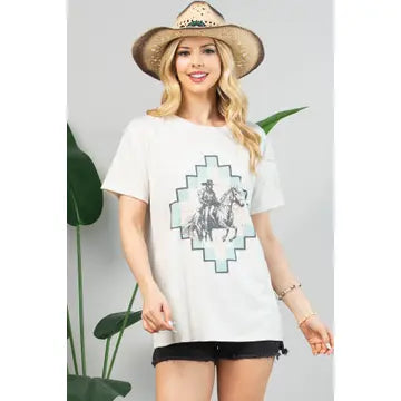 Josie Western Print T-Shirt By Avery