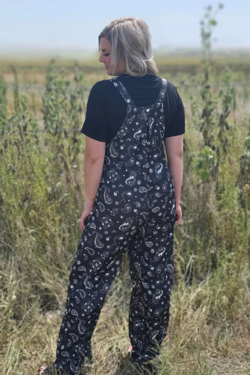 Bandana Babe Black Jumpsuit By Sterling Kreek