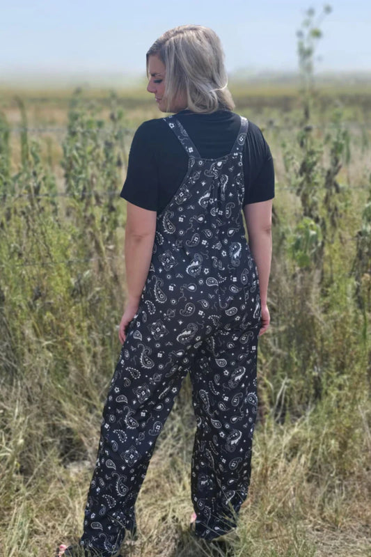 Bandana Babe Black Jumpsuit By Sterling Kreek