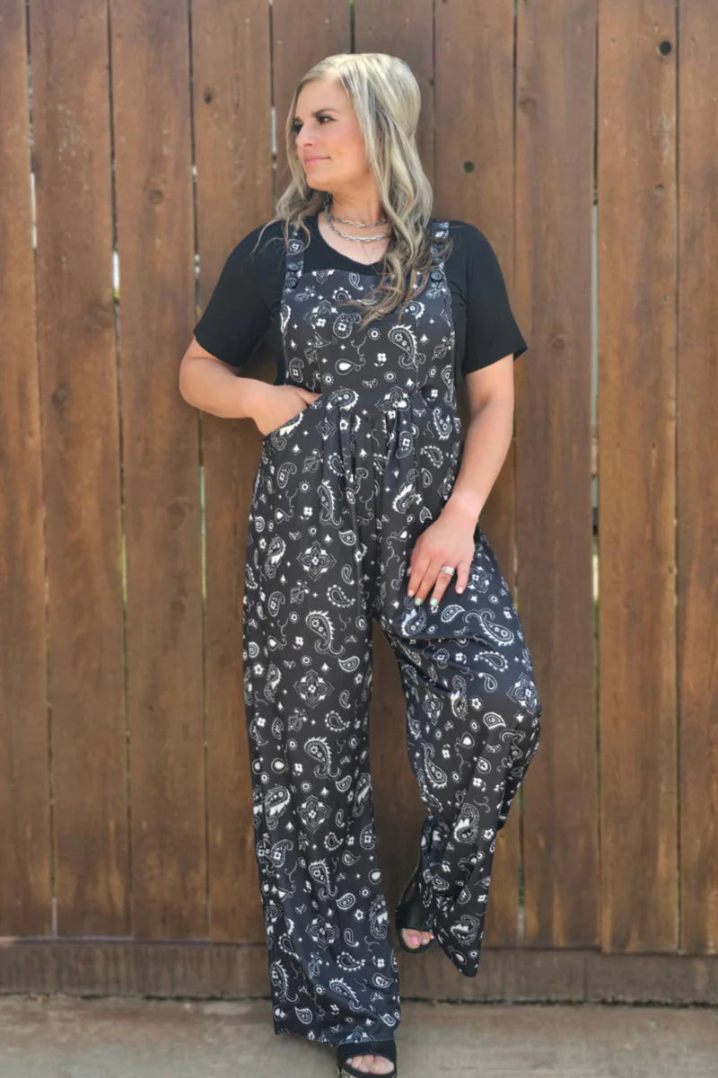 Bandana Babe Black Jumpsuit By Sterling Kreek