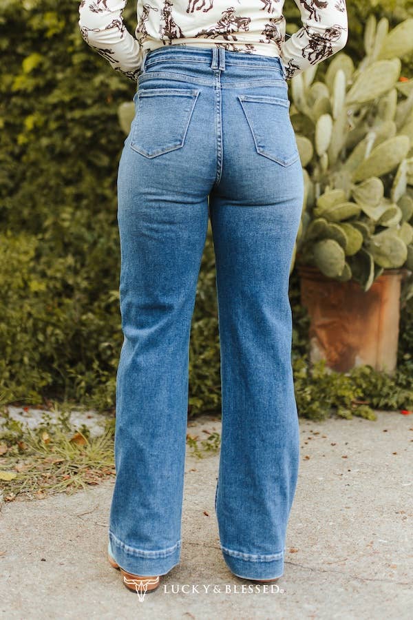 Stone Light Wash  Trouser Jeans (33.5in) By L&B