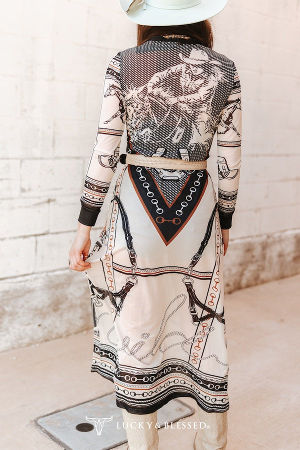 Ivory Cowboy Mesh Maxi Duster By L&B