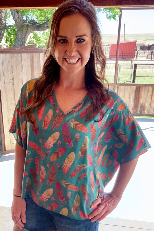 Feather Charm Top by Sterling Kreek