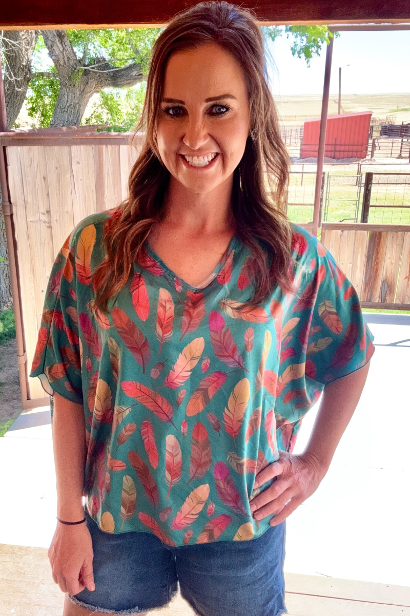 Feather Charm Top by Sterling Kreek