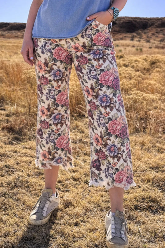 Vintage Floral Jeans By Sterling Kreek