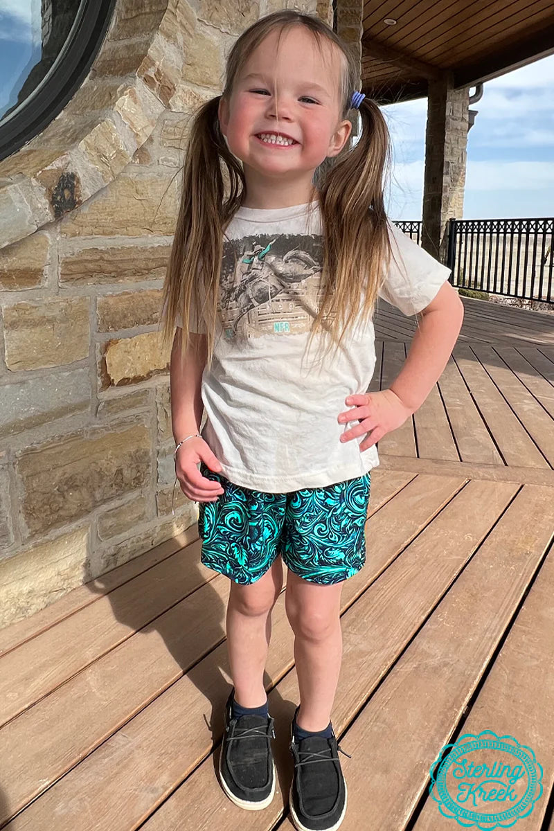 Sheridan Shorts Turquoise Kids By Sterling Kreek
