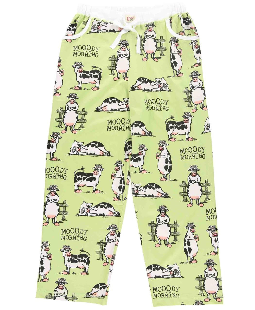 Moody In Morning Green PJ Pants By Lazy One