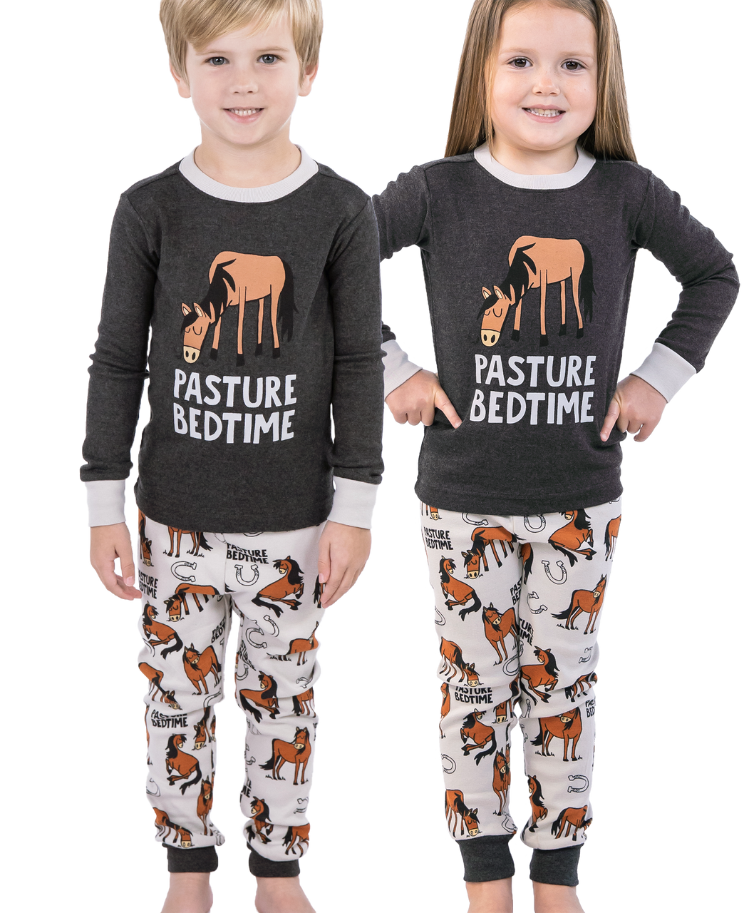 Kids Pasture Bedtime Gray PJ Set By Lazy One