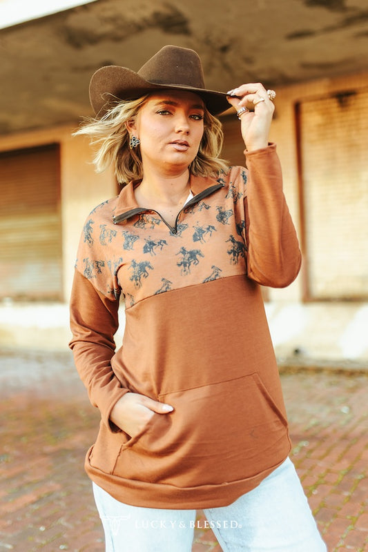 Camel Cowboy Pullover- By L&B