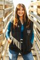Black Puffer W/Aztec Lining Vest By L&B