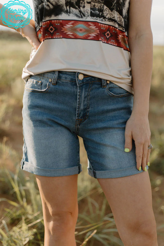 Light Wash Denim Shorts By Sterling Kreek