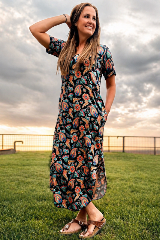 Painted Bloom Maxi Dress by Sterling Kreek