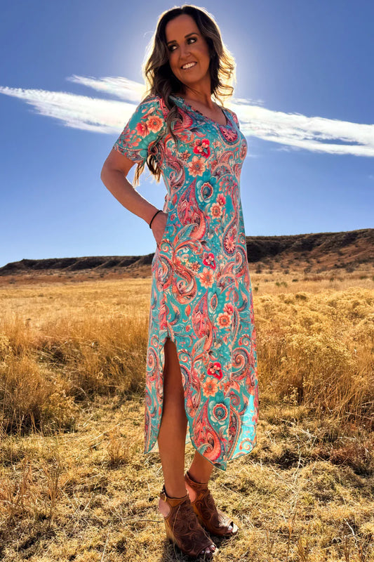 Willow Paisley Maxi Dress By Sterling Kreek
