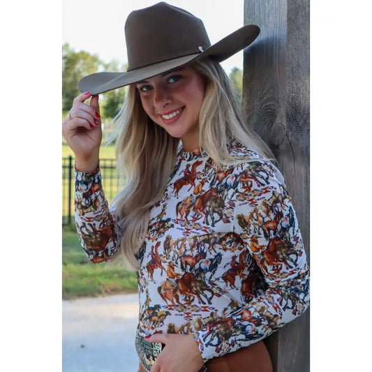 Buckaroo Cowboy Mesh Top