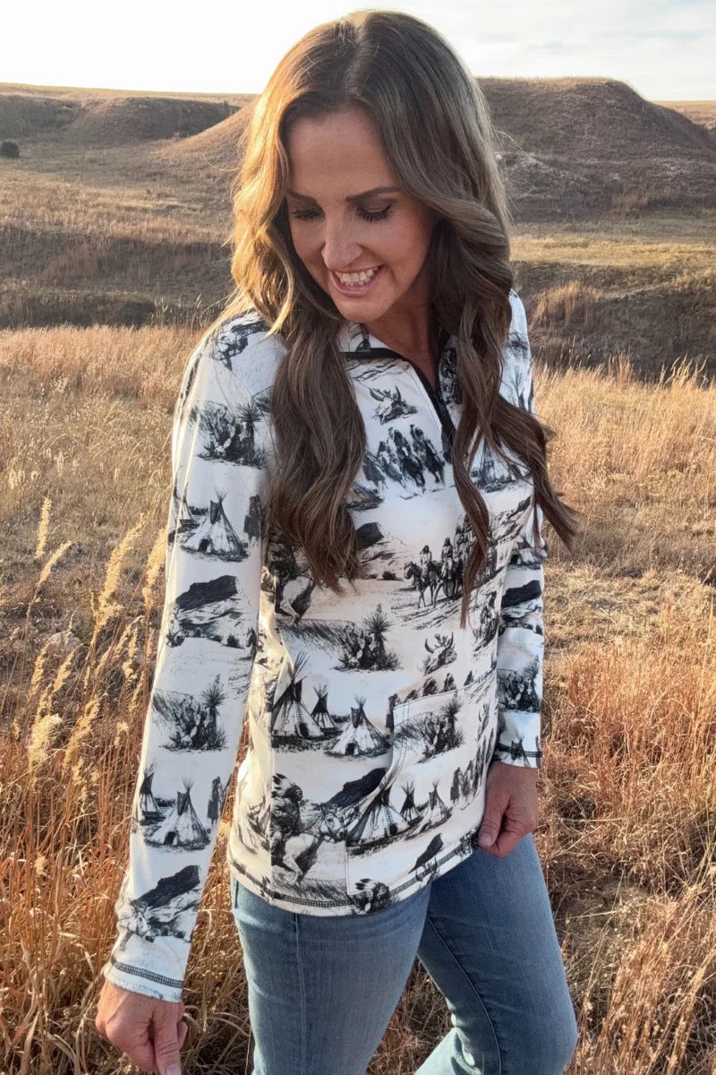 Spirit Of The Plains Pullover By Sterling Kreek