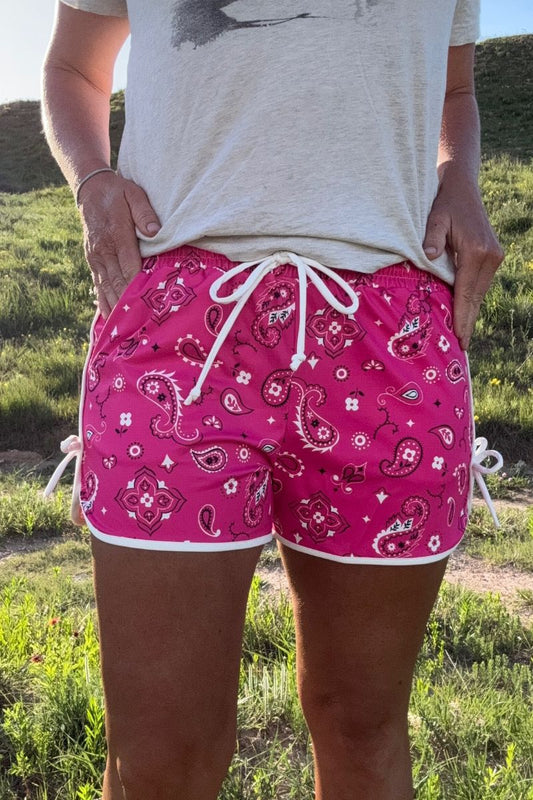 Bandana Babe Hot Pink Shorts By Sterling Kreek