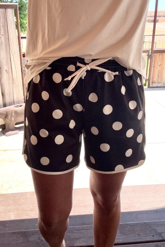 Polka Dot Poise Long Short - Black by Sterling Kreek