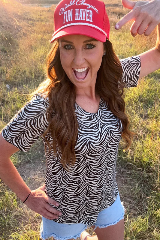 Cowgirl Safari V-Neck Top By Sterling Kreek