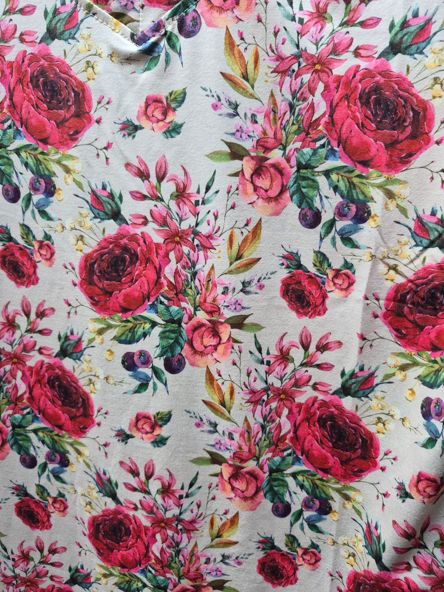 Porcelain Petals V-Neck Top By Sterling Kreek