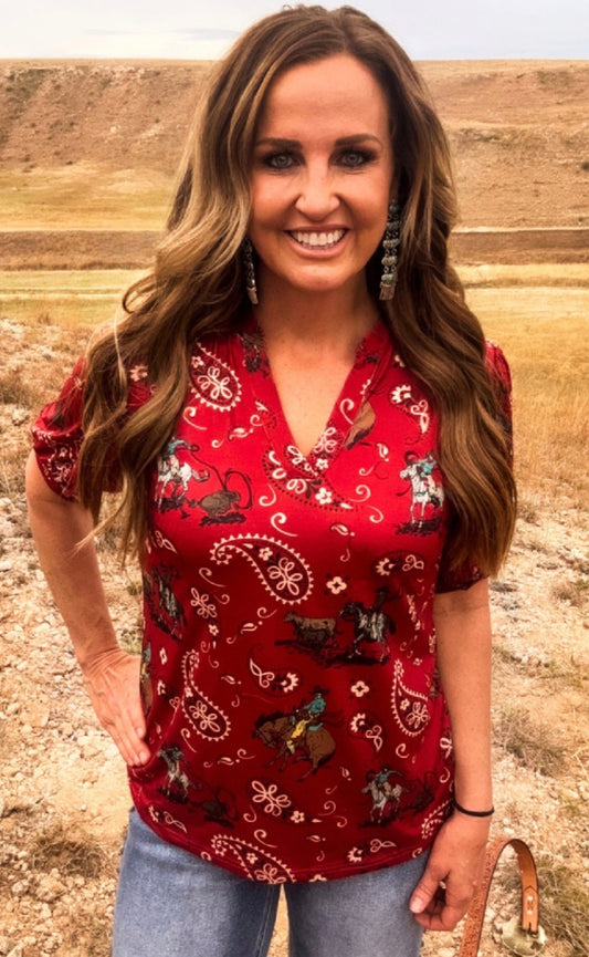 Ranch Rodeo Top By Sterling Kreek