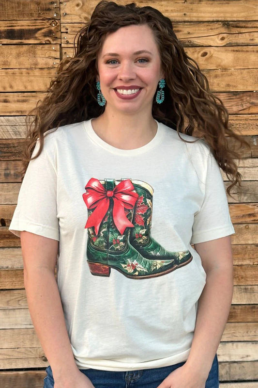 All I Want For Christmas Is Boots Tee By Sterling Kreek