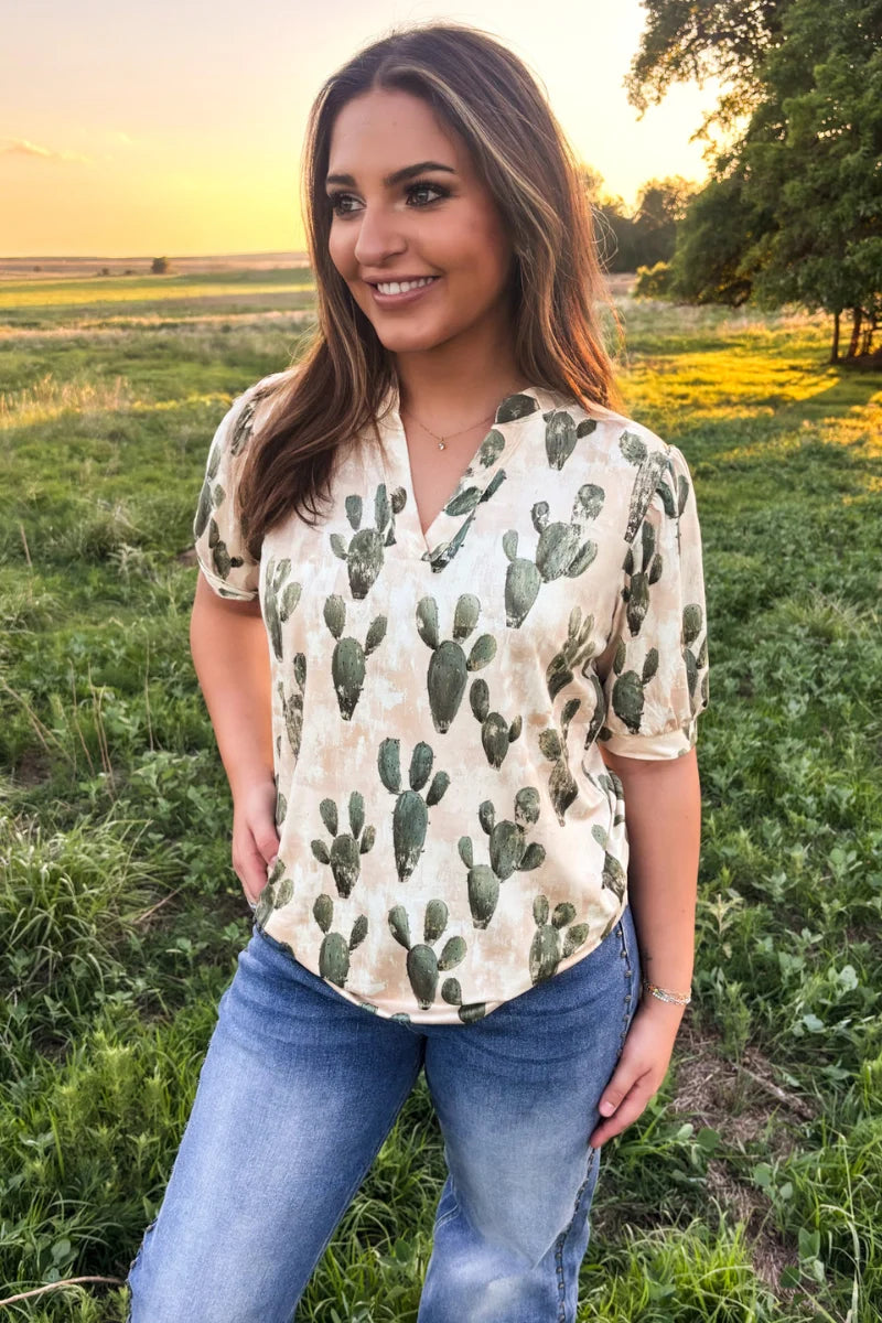 Cactus Trails Top By Sterling Kreek