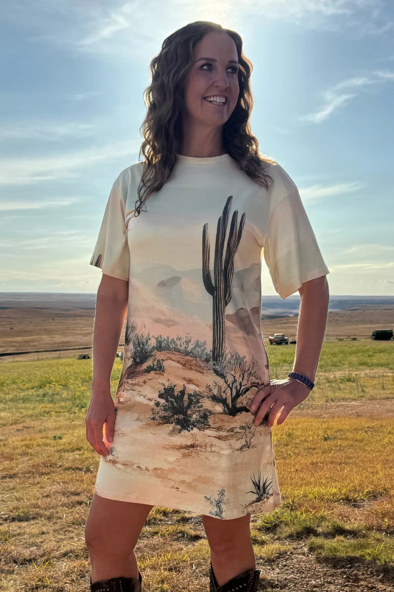 Canyon Sands T-Shirt Dress By Sterling Kreek