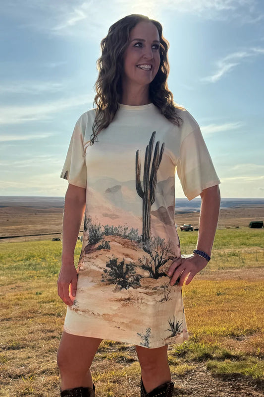 Canyon Sands T-Shirt Dress By Sterling Kreek