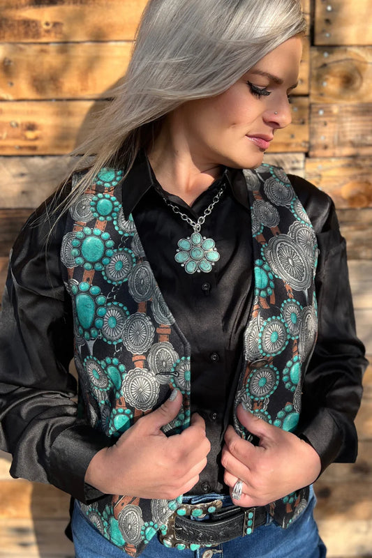 Concho Queen Vest By Sterling Kreek