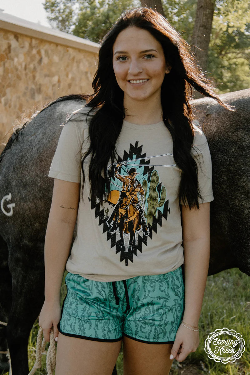 Cowboy Rides Away Tee By Sterling Kreek